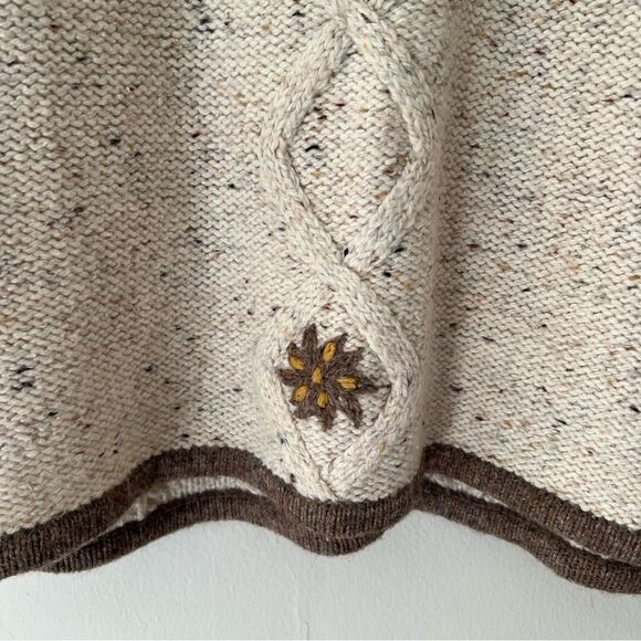 Obermeyer Vintage Sweater Cable Knit Cardigan Jacket Embroidered Ski Size XL - Picture 4 of 11